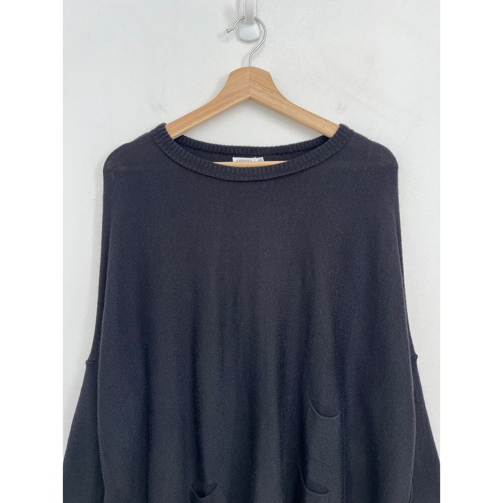 Mersea Catalina Oversized Sweater Side Slits 3/4 Dolman Sleeve Boxy - One Size - Picture 7 of 15